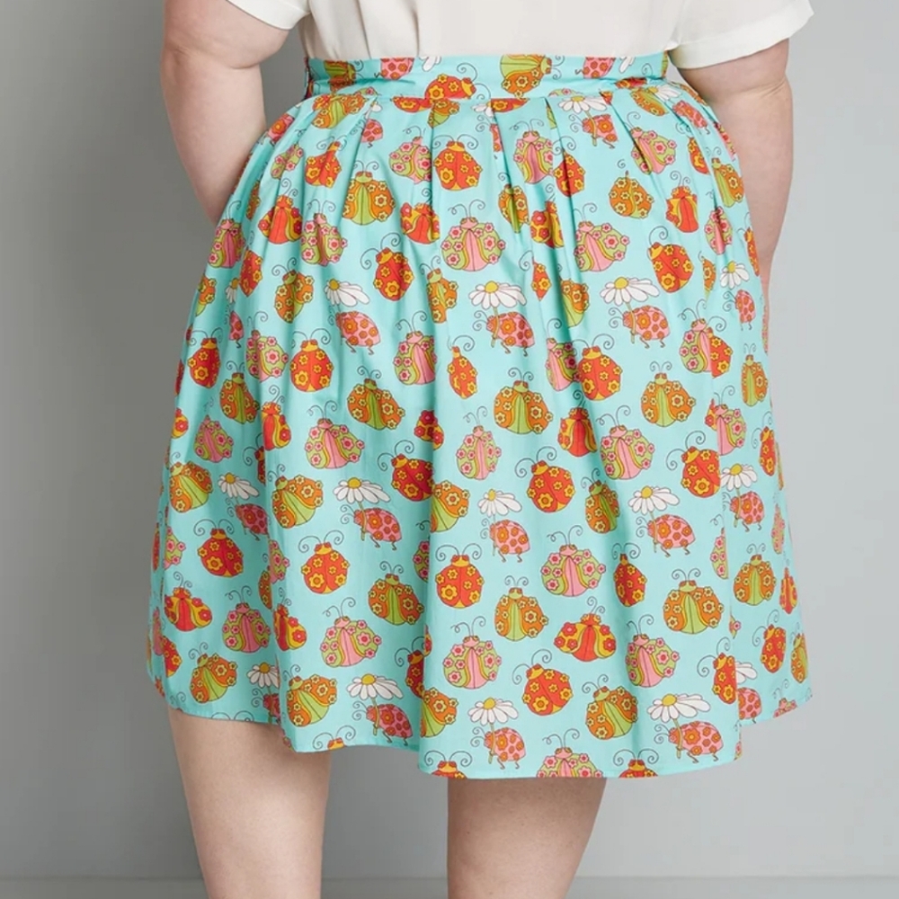 NWT Modcloth × Marisol Muro Ladybug  Skirt Size 18W - Picture 2 of 7
